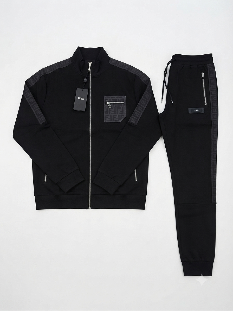 Fendi Tonal FF Motif Two-Piece Tracksuit Set 1:1 Grade