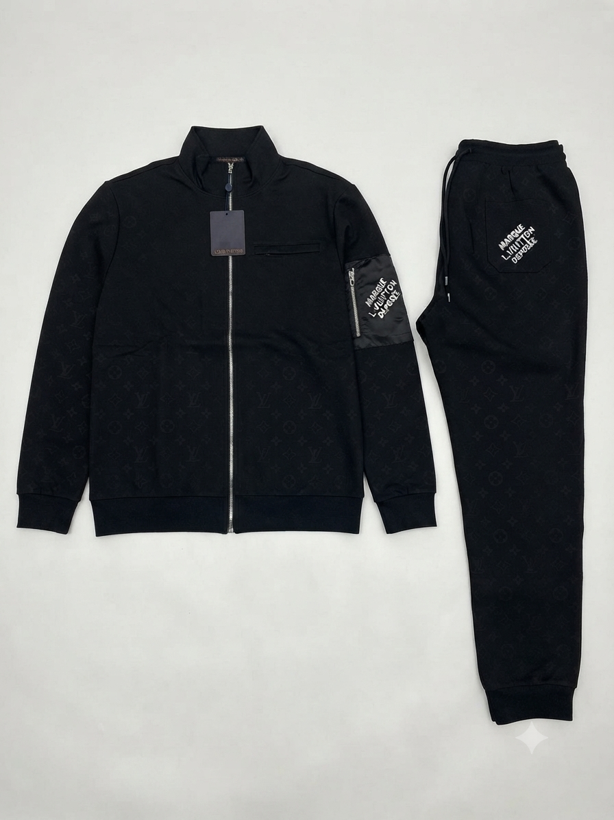 Louis Vuitton Utility Arm-Pocket Tracksuit Set 1:1 Grade