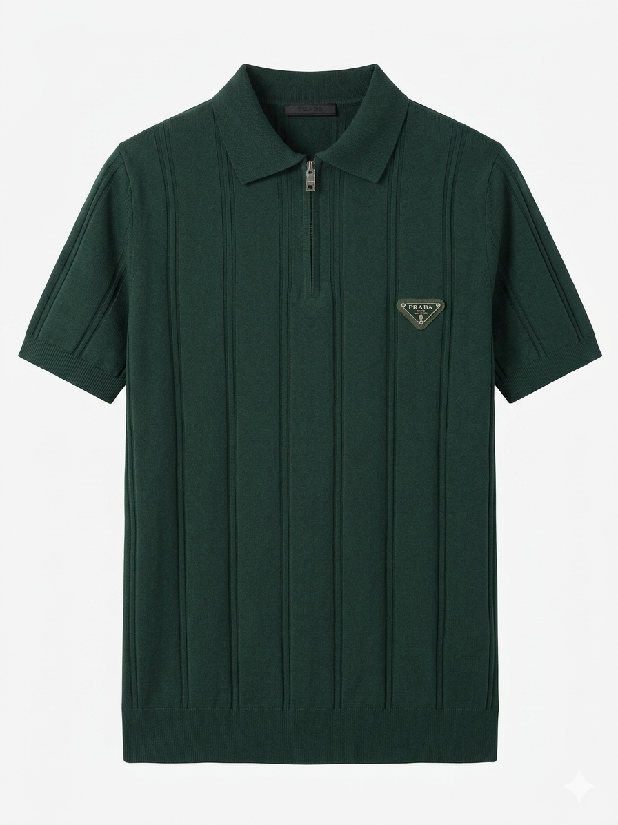 Prada Polo 1:1 Grade Knitted Fabric Made in Turkey