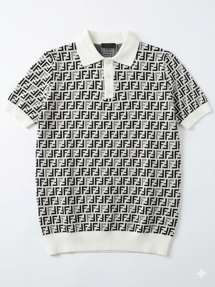 Fendi Polo 1:1 Grade Knitted Fabric Made in Turkey