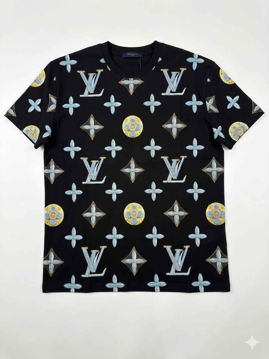 Louis Vuitton T-Shirt Cotton Fabric Made in Turkey