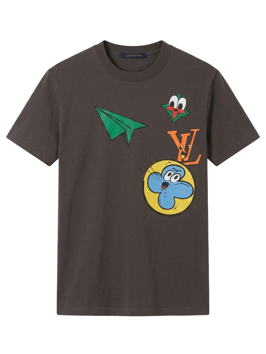 Louis Vuitton T-Shirt Cotton Fabric Made in Turkey