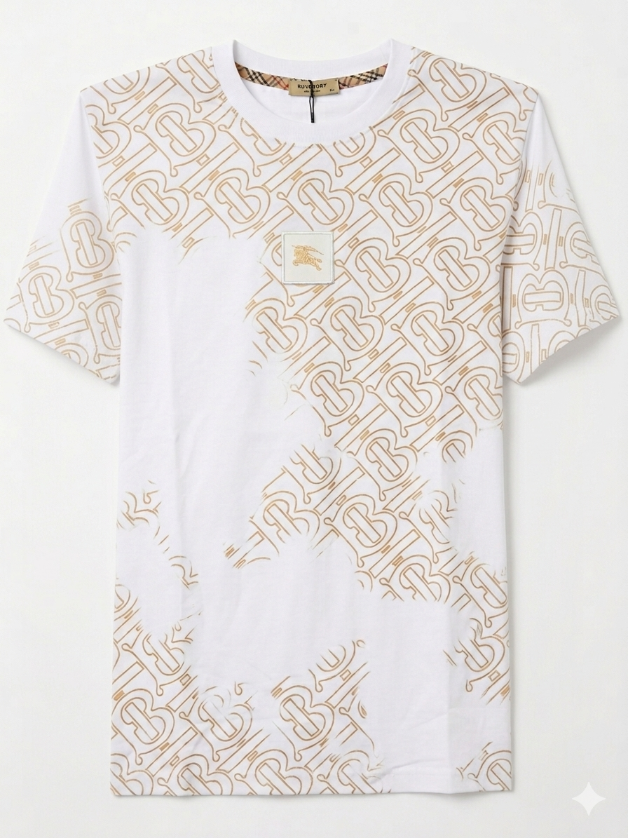 Burberry T-Shirt Cotton Fabric Made in Turkey
