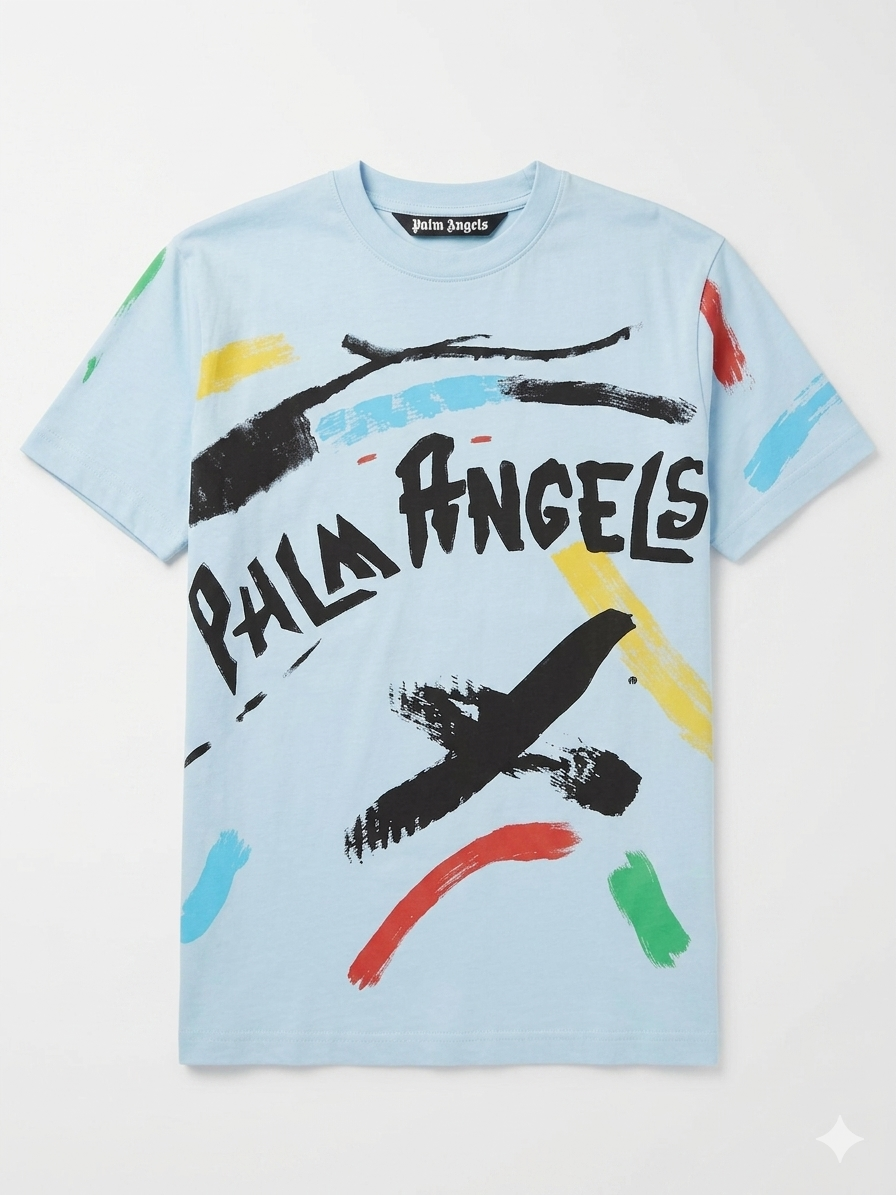 Palm Angels T-Shirt Cotton Fabric Made in Turkey