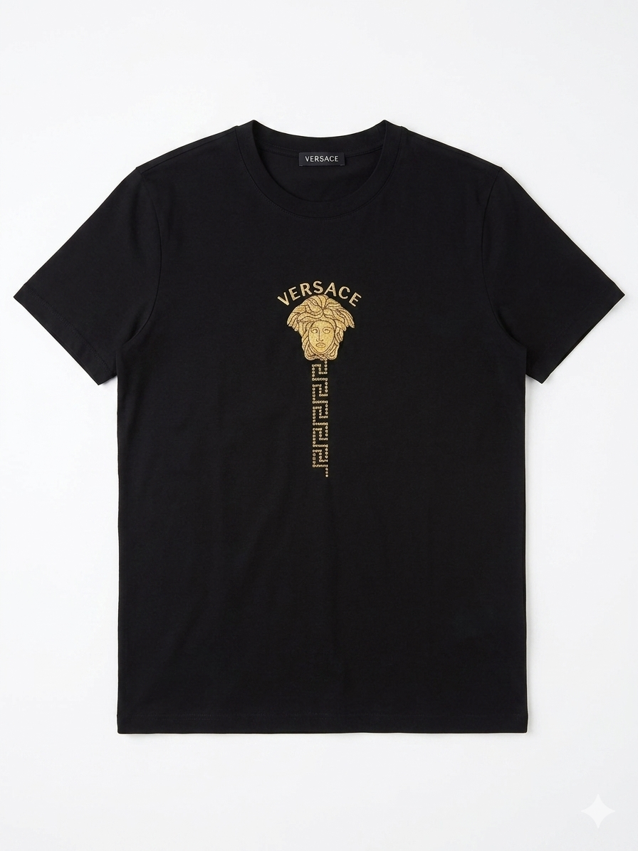 Versace T-Shirt Cotton Fabric Made in Turkey