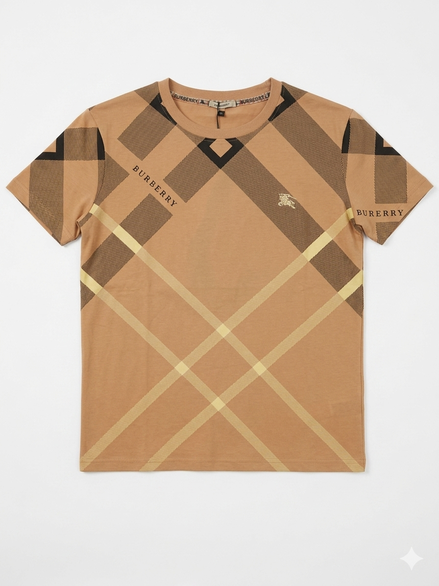 Burberry T-Shirt Cotton Fabric Made in Turkey