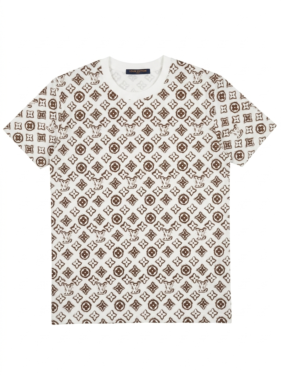 Louis Vuitton T-Shirt Cotton Fabric Made in Turkey