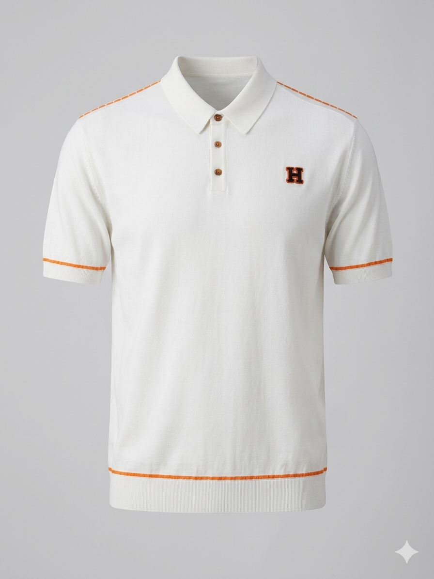 Hermes Polo 1:1 Grade Knitted Fabric Made in Turkey