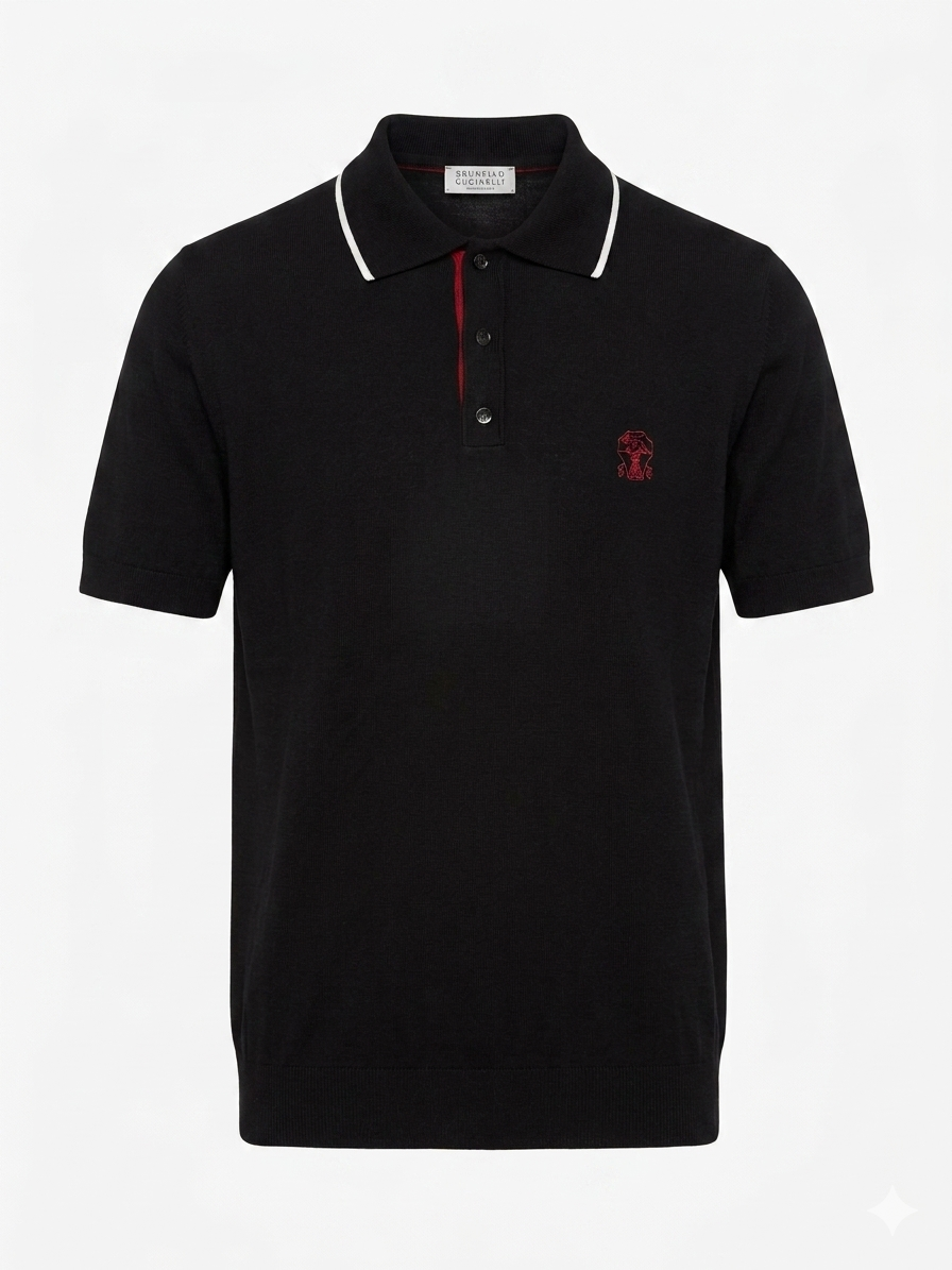 Brunello Cucinelli Polo 1:1 Grade Knitted Fabric Made in Turkey