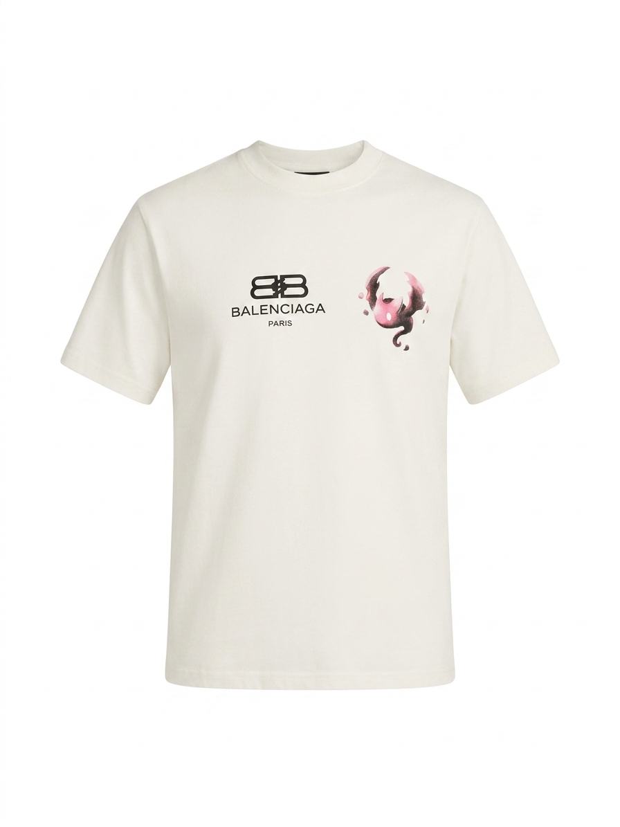 BALENCIAGA T-Shirt Cotton Fabric Made in Turkey