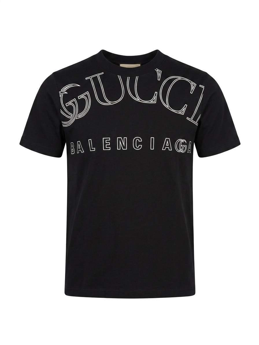 Gucci x Balenciaga T-Shirt Cotton Fabric Made in Turkey