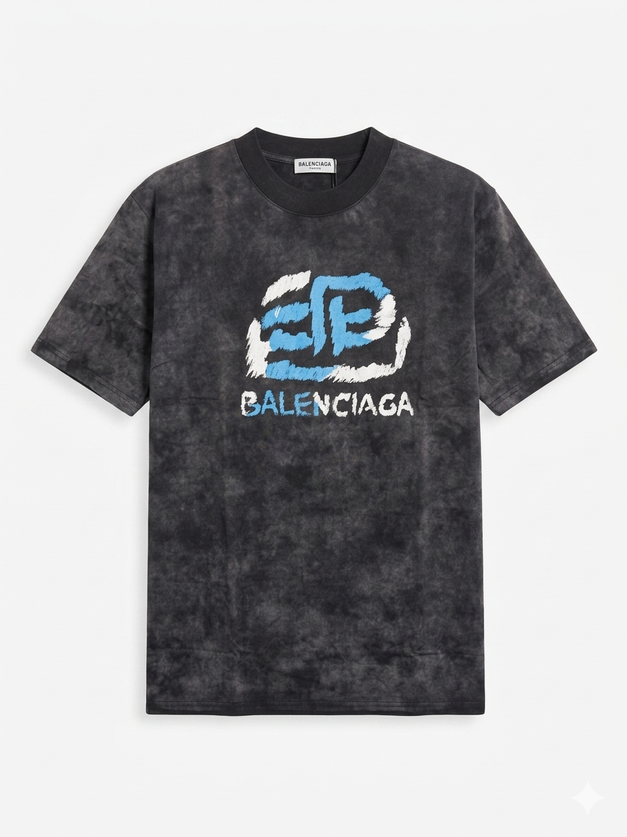 Balenciaga T-Shirt Cotton Fabric Made in Turkey