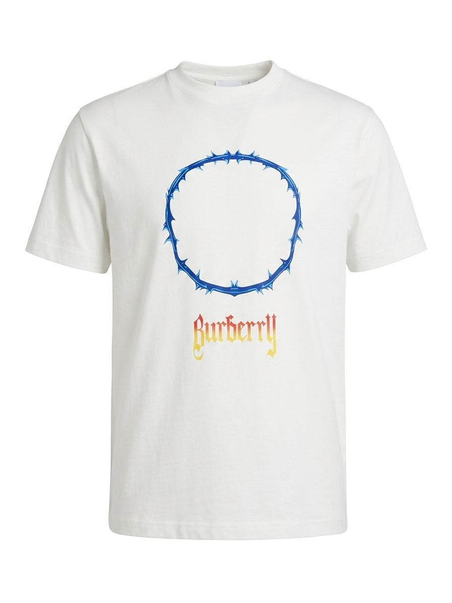 Burberry T-Shirt Cotton Fabric Made in Turkey