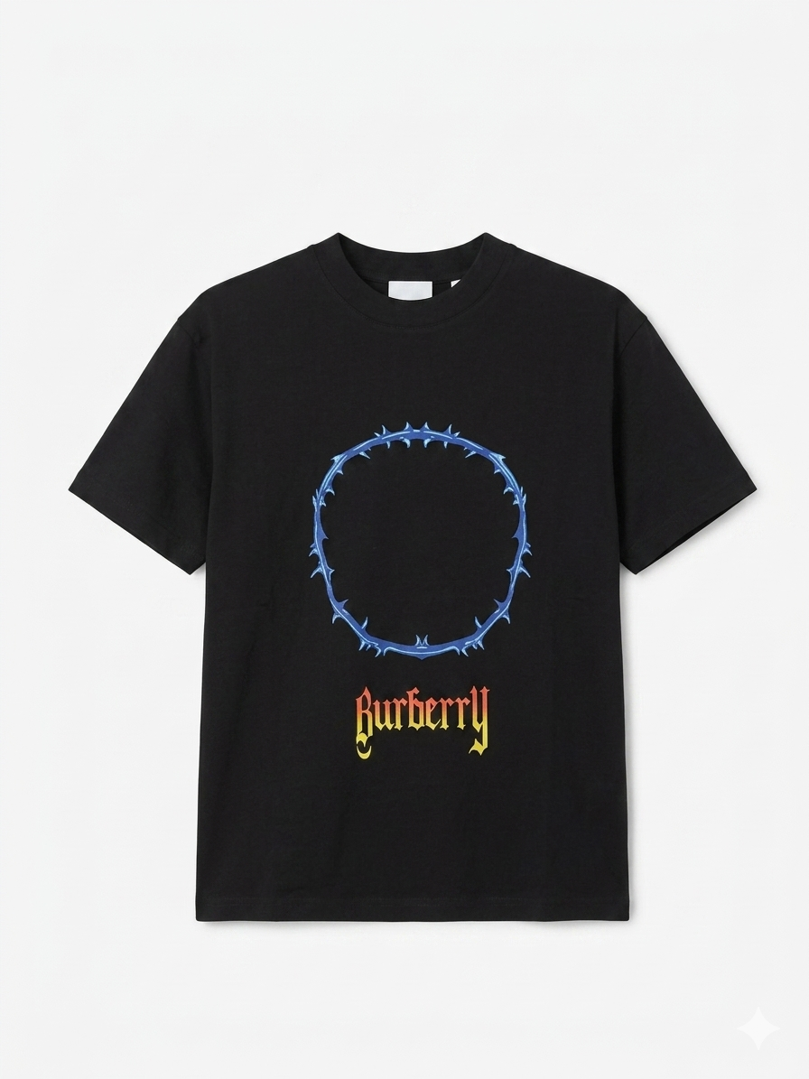 Burberry T-Shirt Cotton Fabric Made in Turkey