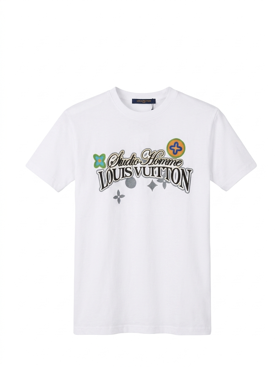 Louis Vuitton T-Shirt Cotton Fabric Made in Turkey
