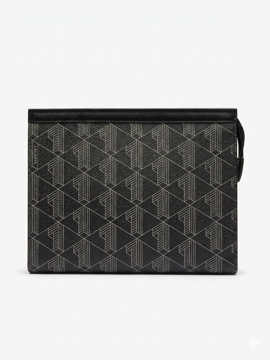 Lacoste Geometric Monogram Hand Pouch