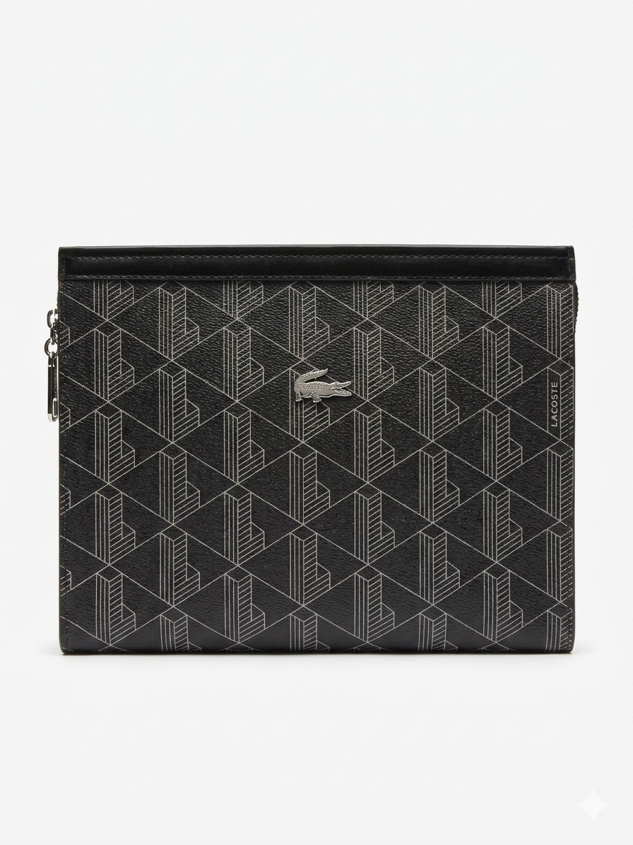 Lacoste Geometric Monogram Hand Pouch