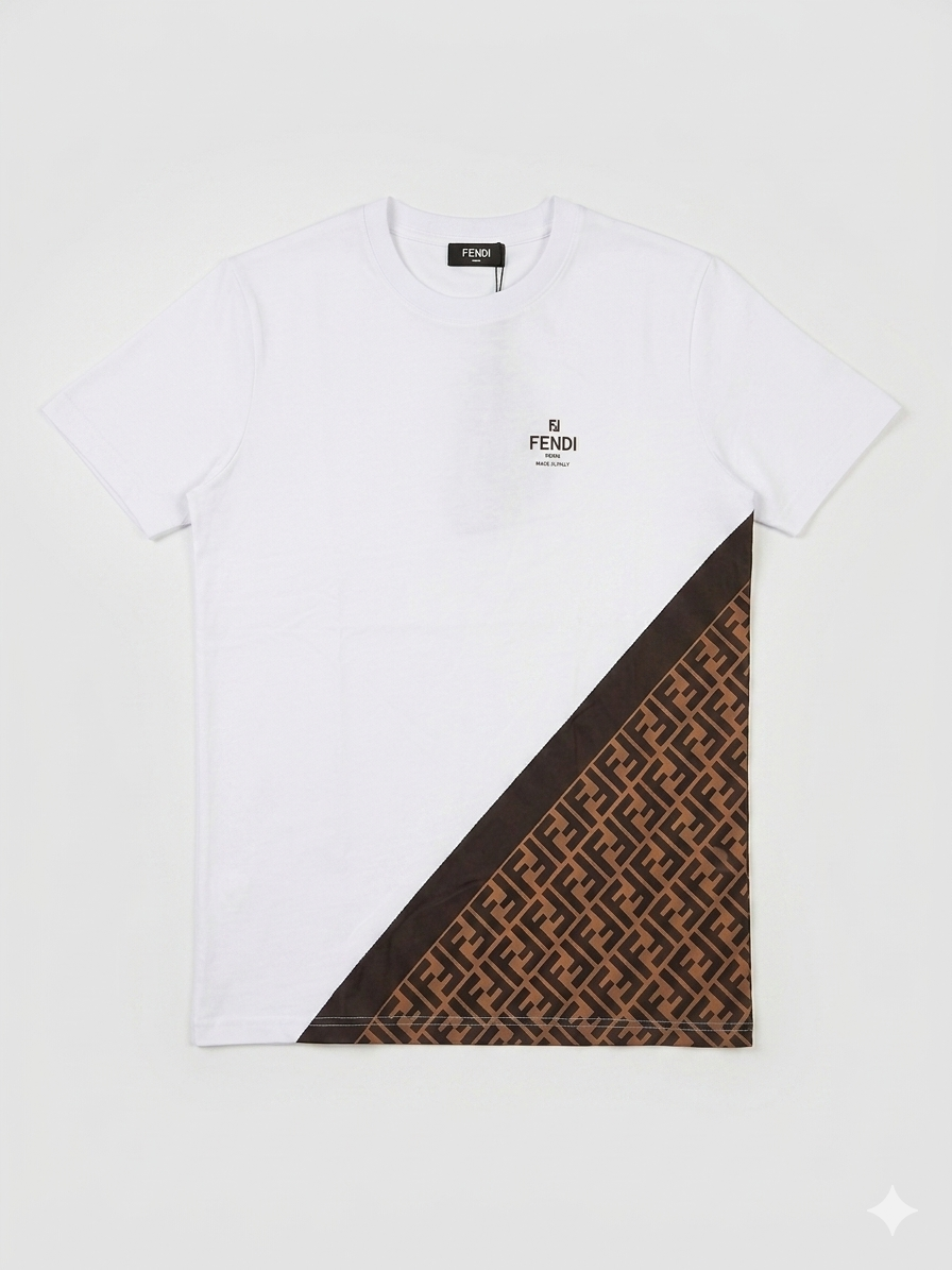 Fendi T-Shirt Cotton Fabric Made in Turkey