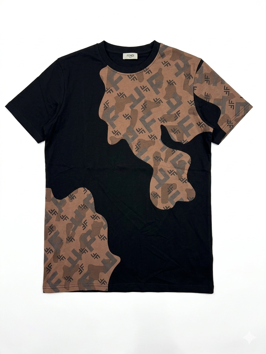 Fendi T-Shirt Cotton Fabric Made in Turkey