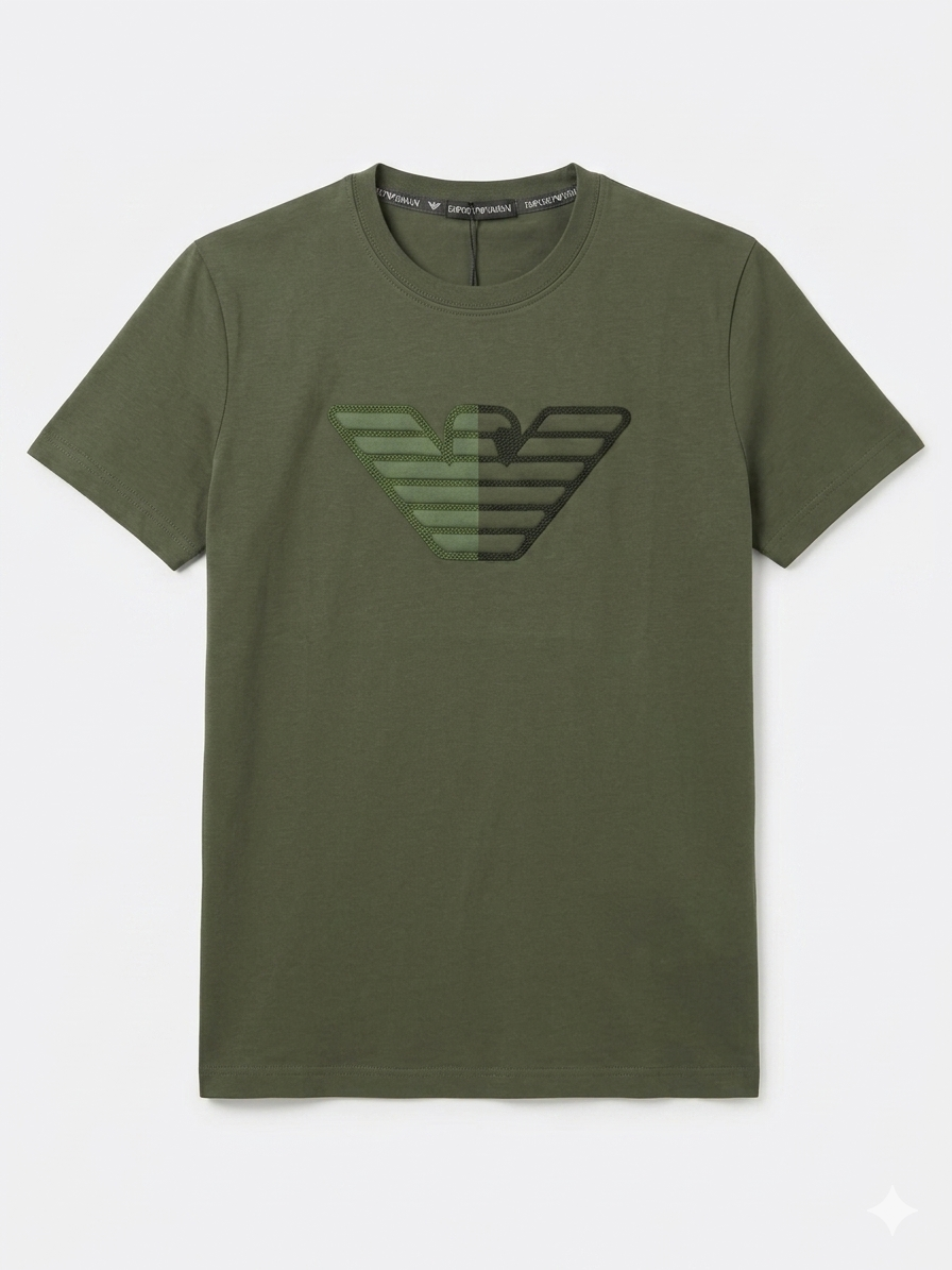 Emporio Armani T-Shirt Cotton Fabric Made in Turkey