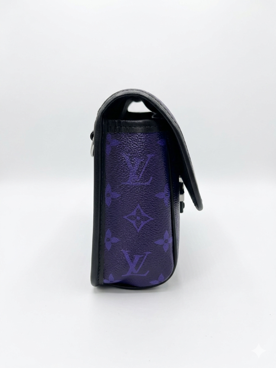 Louis Vuitton Monogram Denim Purple Messenger Bag
