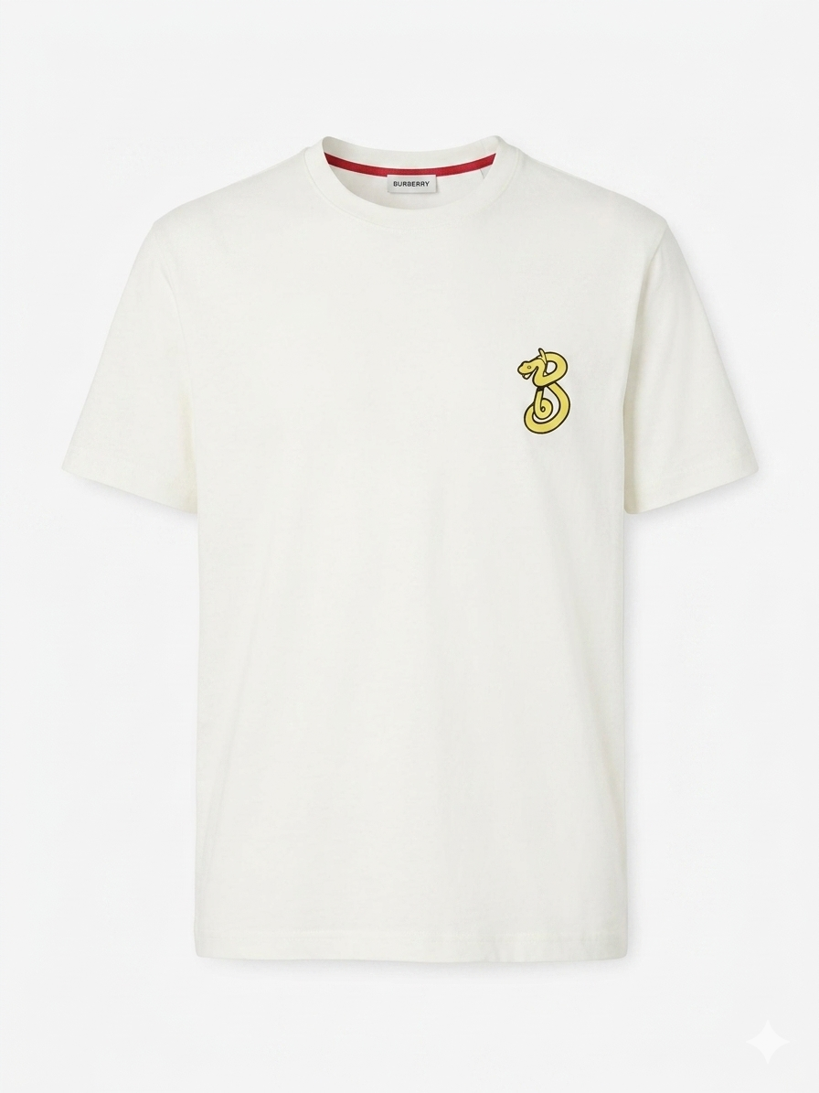 Burberry T-Shirt Cotton Fabric Made in Turkey