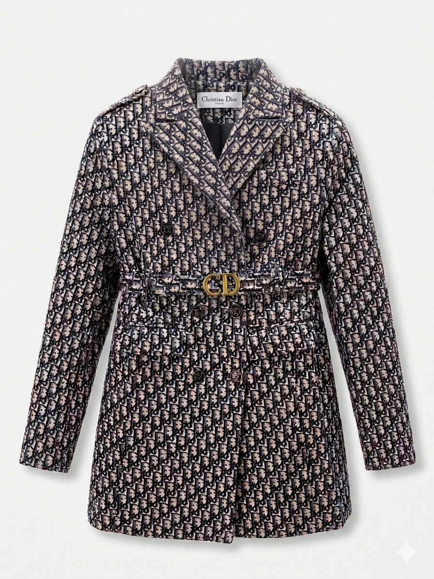 Christian Dior Oblique Belted Trench Coat / Jacket