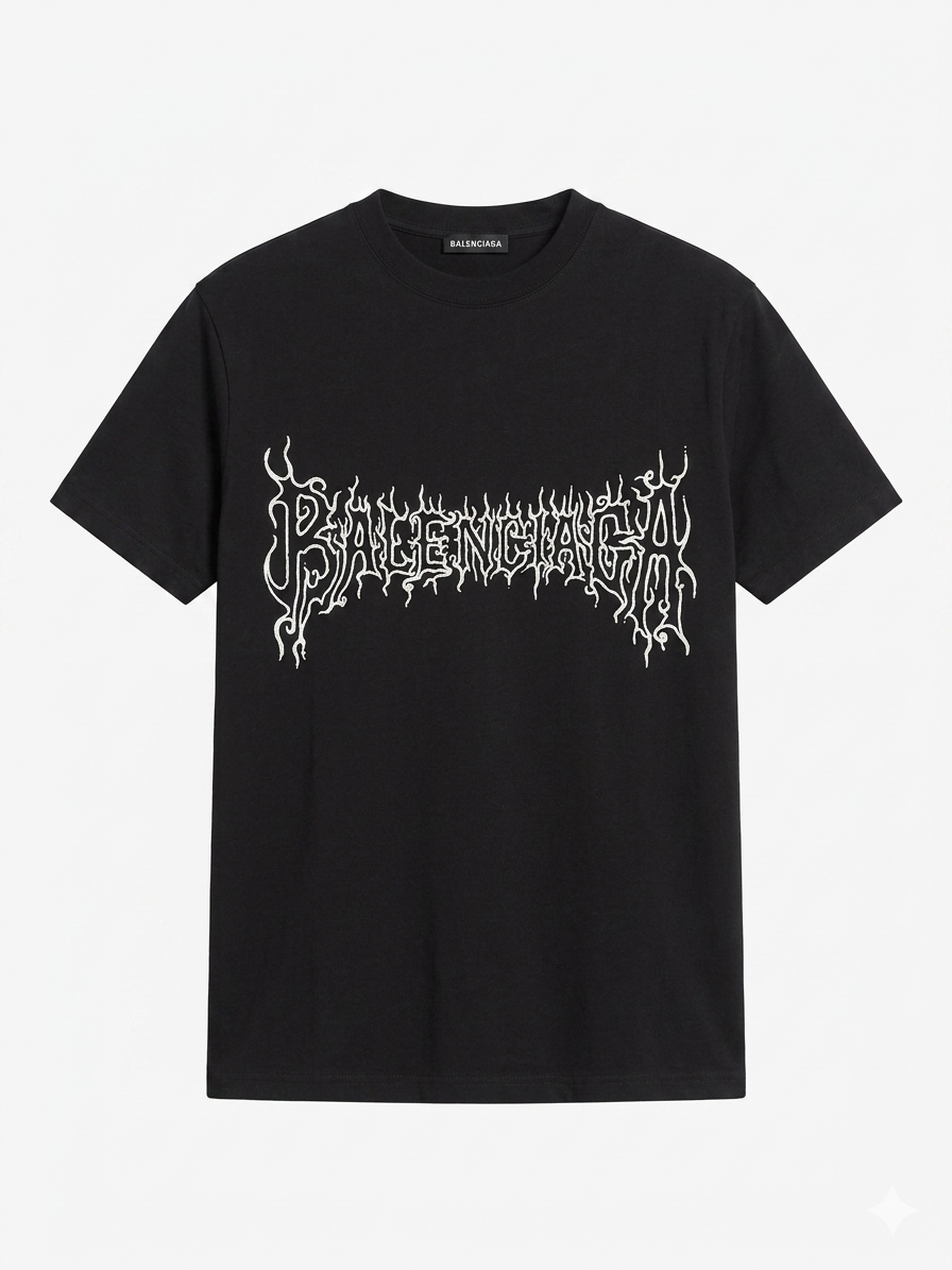 Balenciaga T-Shirt Cotton Fabric Made in Turkey