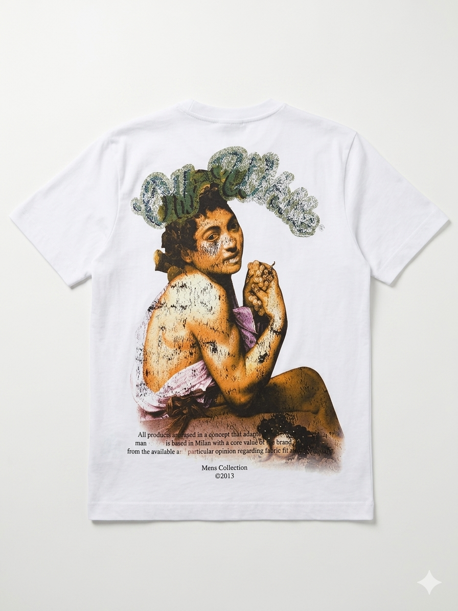 Off-White T-Shirt Cotton Fabric Made in Turkey