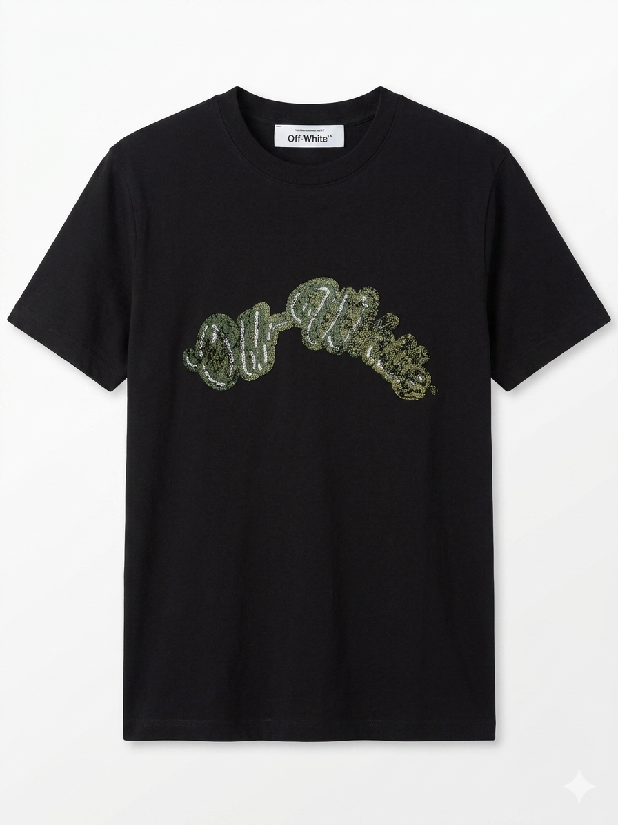 Off-White T-Shirt Cotton Fabric Made in Turkey