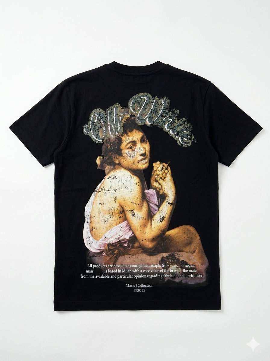 Off-White T-Shirt Cotton Fabric Made in Turkey