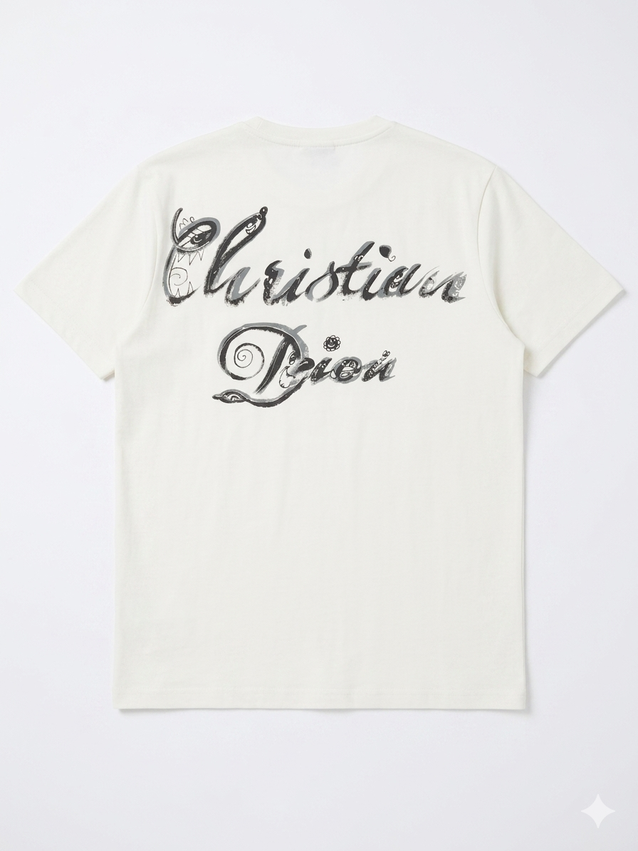 Dior T-Shirt Cotton Fabric Made in Turkey