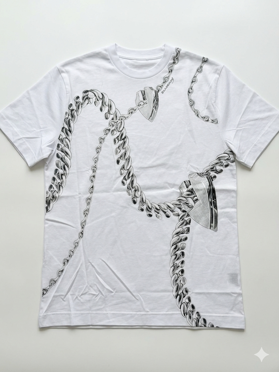 Burberry T-Shirt Cotton Fabric Made in Turkey