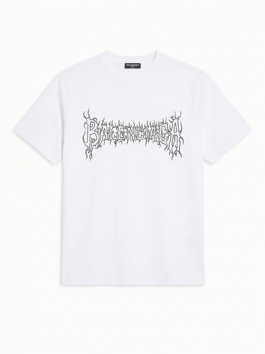 Balenciaga T-Shirt Cotton Fabric Made in Turkey