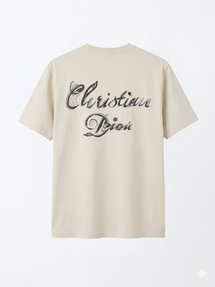 Dior T-Shirt Cotton Fabric Made in Turkey