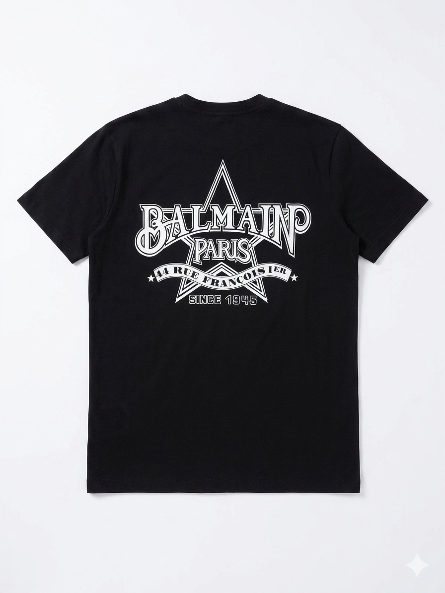 Balmain T-Shirt Cotton Fabric Made in Turkey