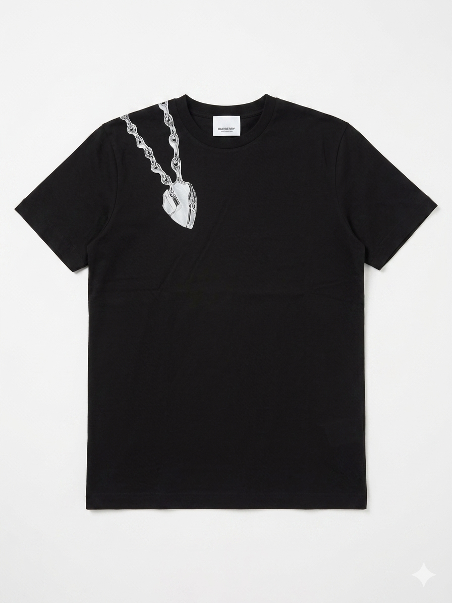 Burberry T-Shirt Cotton Fabric Made in Turkey