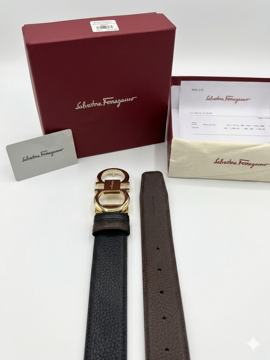 Ferragamo Logo Belt 1:1 Grade Quality
