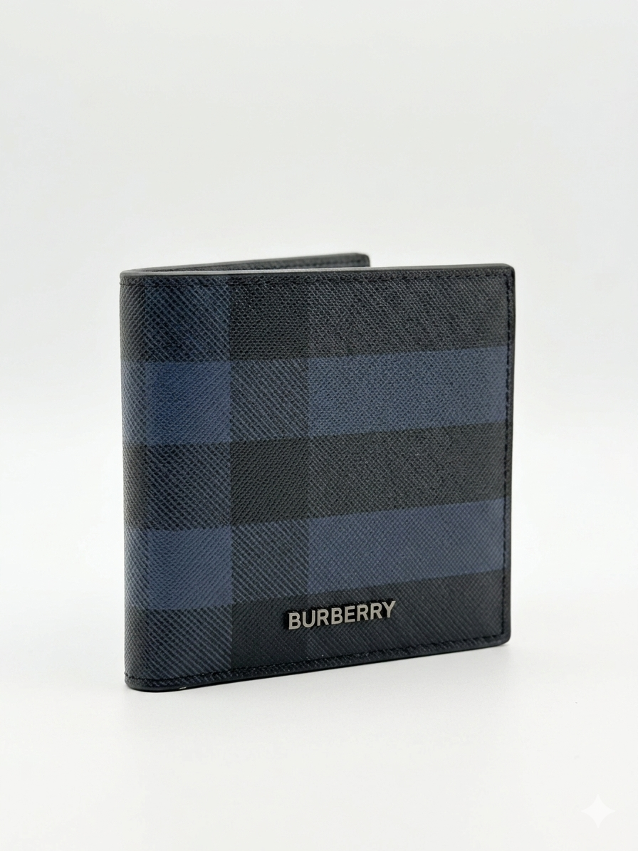 Burberry Check Saffiano Bifold Wallet 1 :1 Grade Quality