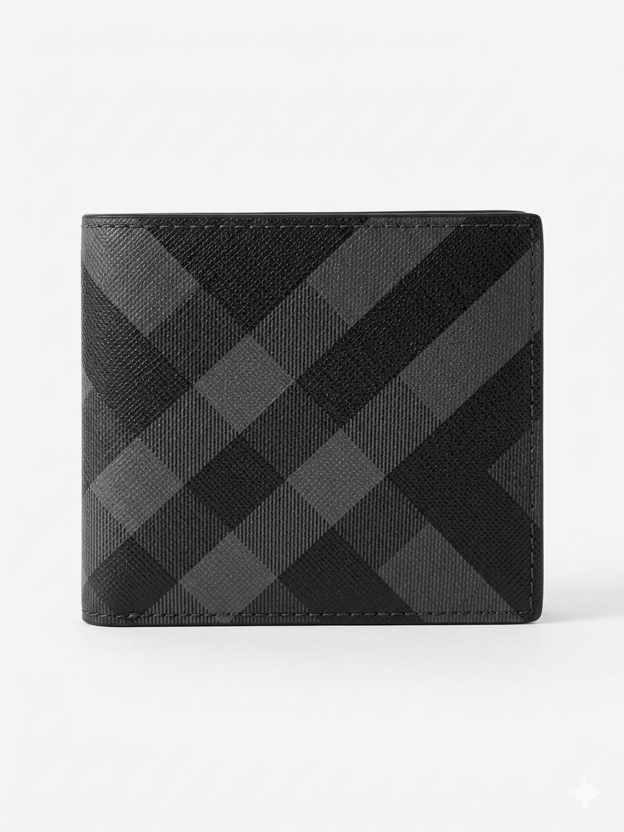 Burberry Check Saffiano Bifold Wallet 1 :1 Grade Quality