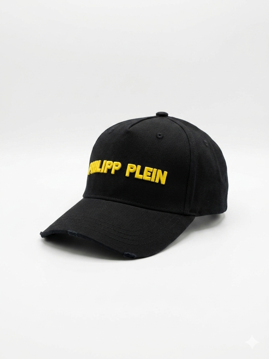 Philipp Plein Embroidered Distressed Baseball Cap