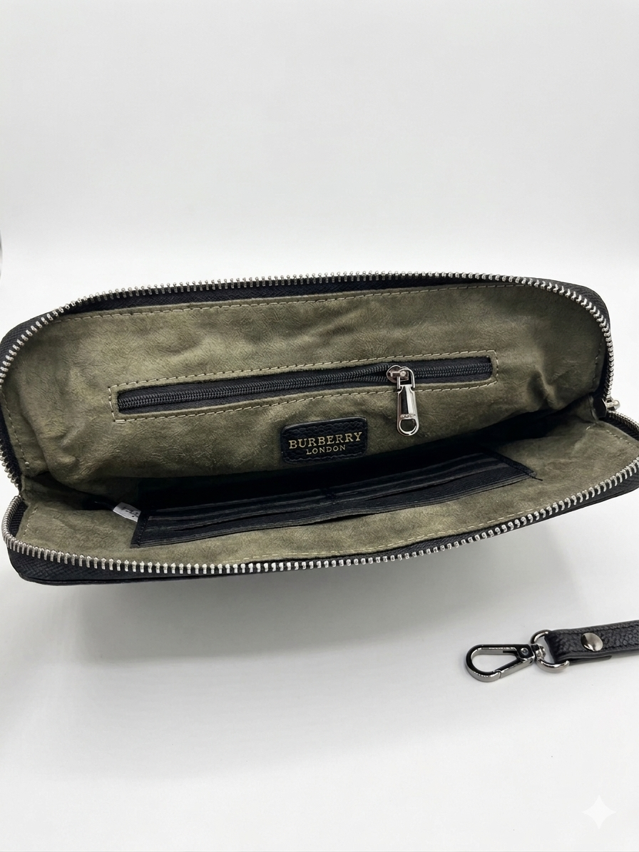 Burberry Embossed Check & Equestrian Knight Clutch