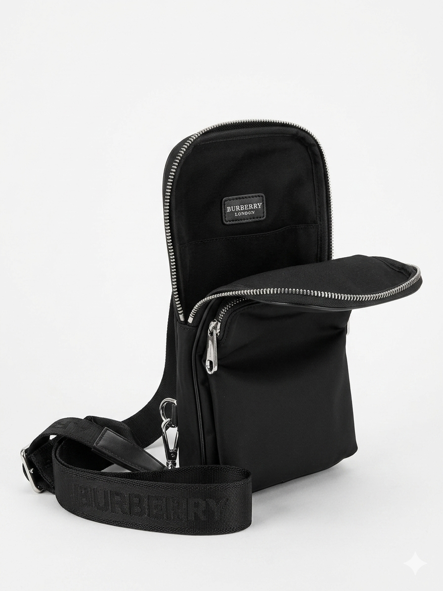 Burberry Monochrome Nylon Sling Bag