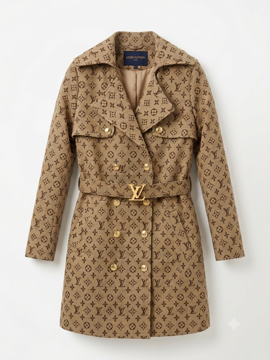 Louis Vuitton Monogram Double-Breasted Trench Coat