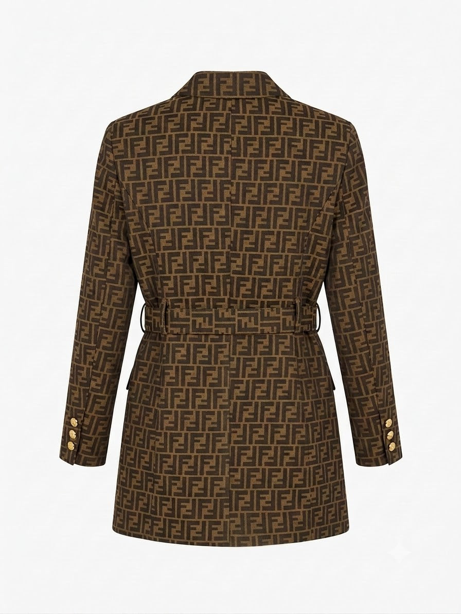 Fendi FF Motif Embellished Blazer Jacket