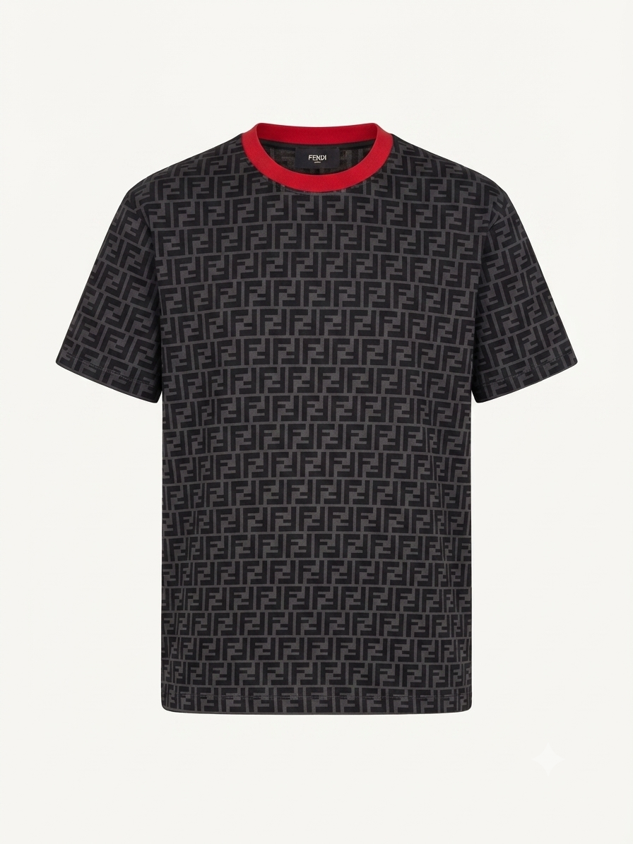 Fendi FF All-Over Monogram T-Shirt Made in China