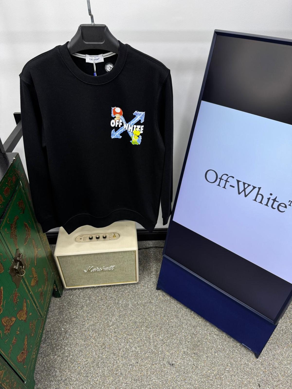 Off-White Sweatshirt Made in Turkey