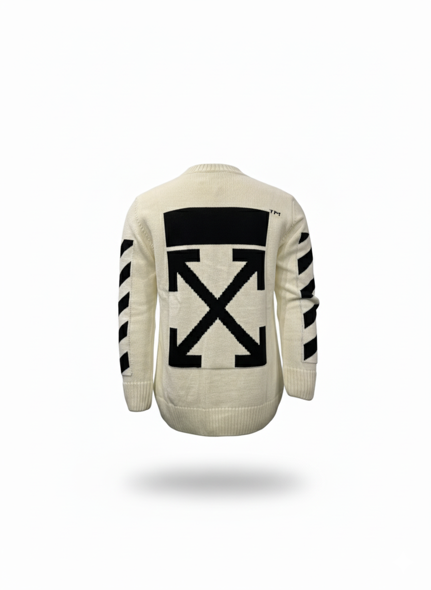 Off-White Sweater Made in Turkey