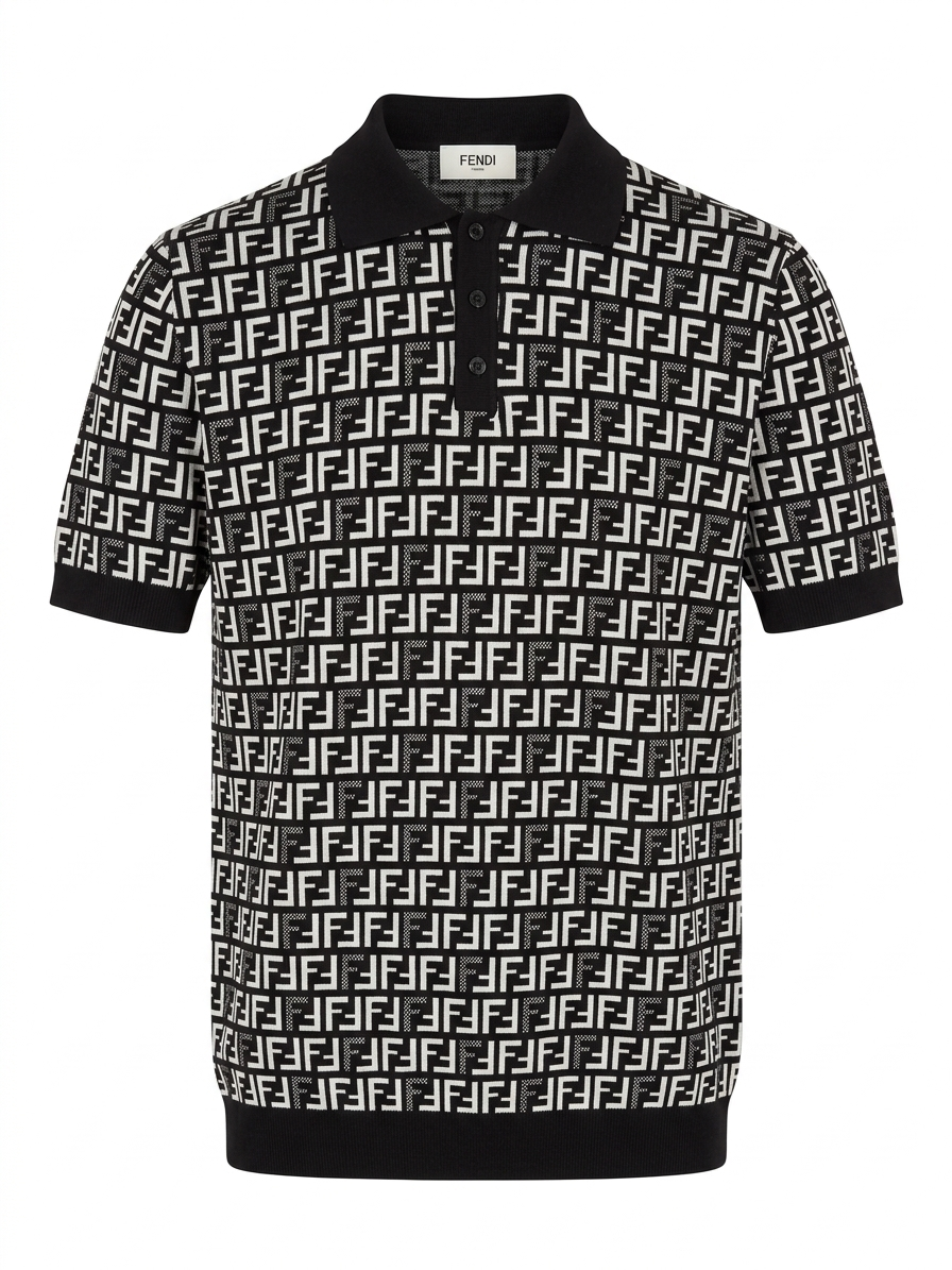 Fendi Polo 1:1 Grade Knitted Fabric Made in Turkey