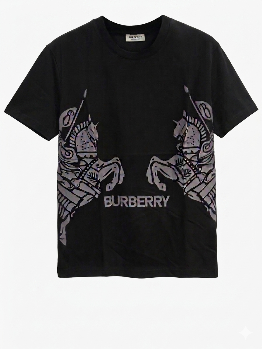 Burberry T-Shirt Cotton Fabric Made in Turkey